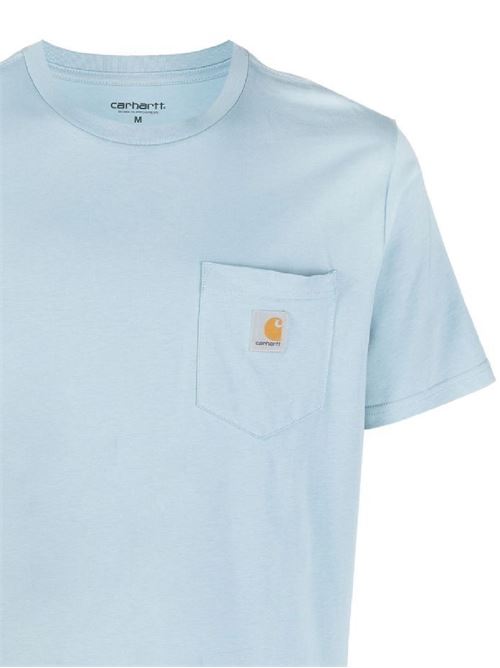 S/S Pocket T-Shirt CARHARTT WIP | I0304340W9XXMISTY SKY